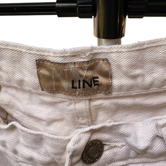 Vintage NY Line Mom Jeans High Waist Size 14 White Tapered Denim 80s Made in USA - Picture 4 of 6